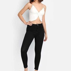 Celeirity Pink Designed In Los Angeles Women's Black Skinny Fit Jeans Si…